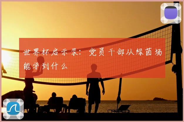 世界杯启示录:党员干部从绿茵场能学到什么